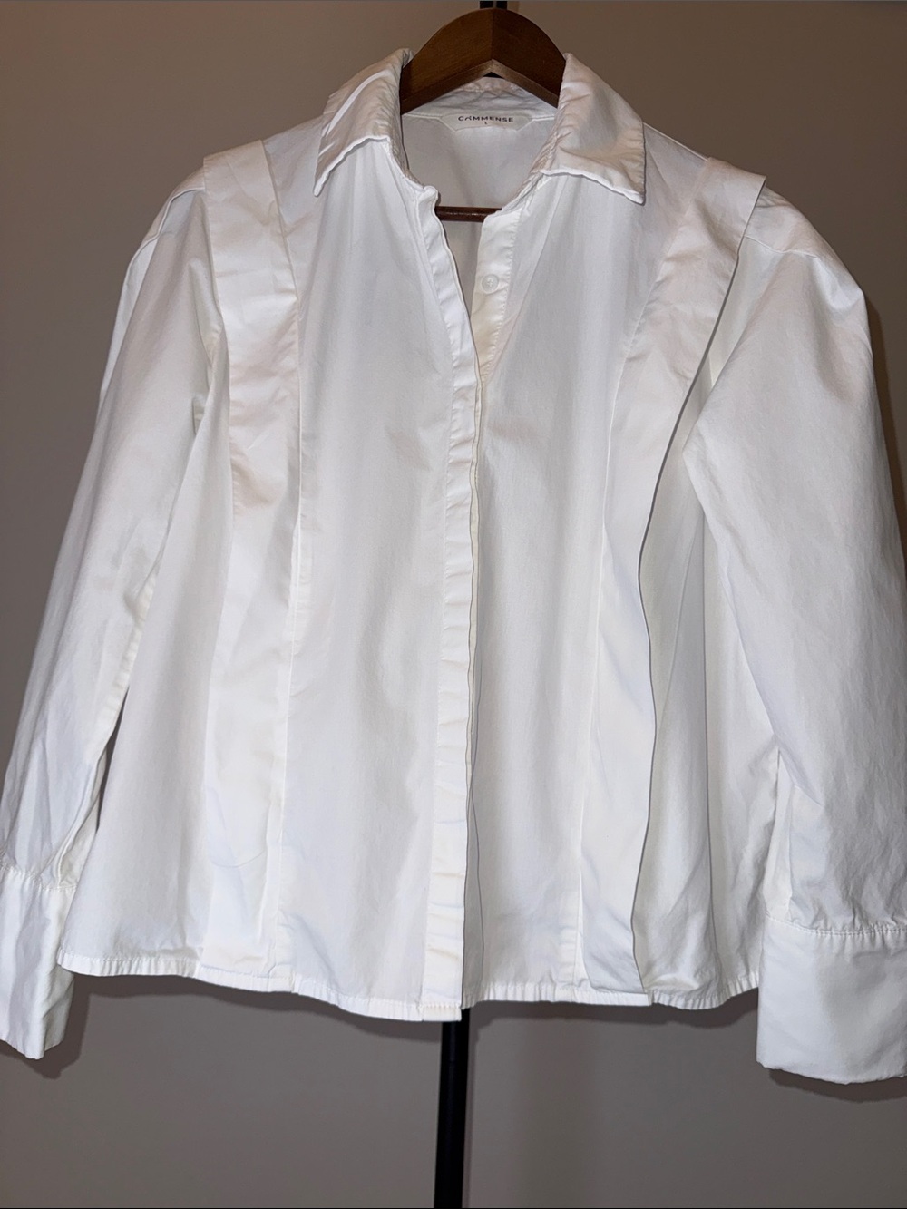 Commense Oversized Button Down Cotton Shirt | Size L - Picture 6 of 13